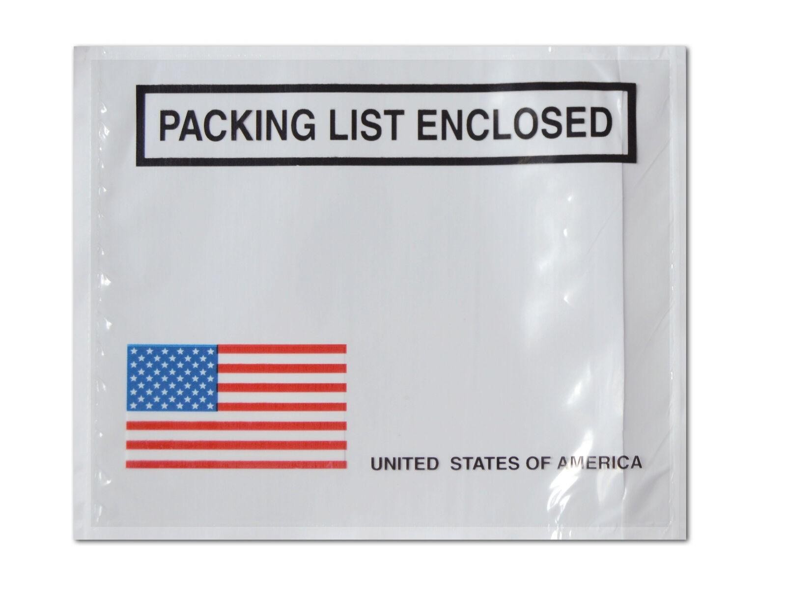 4.5″ x 5.5″ Made in USA Panel Face Packing List Enclosed Envelopes – 1000 Pieces