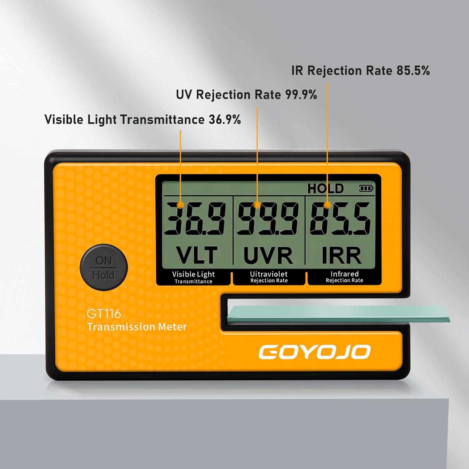 3-in-1 Tint Meter Film Car Transmission Meter Automatic Calibration VL UV IR