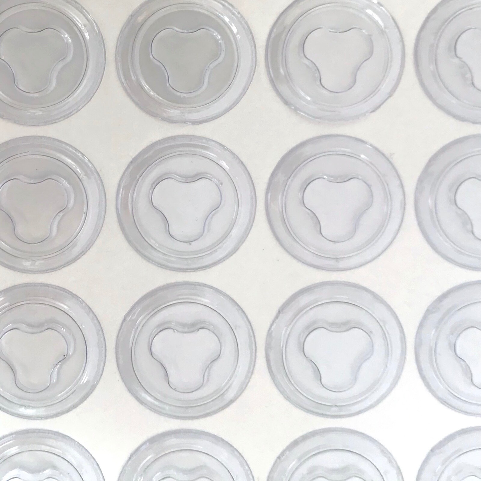 CD DVD Plastic Hub Spider Holders Back Adhesive Sticky Dots Studs 1000 pcs Clear