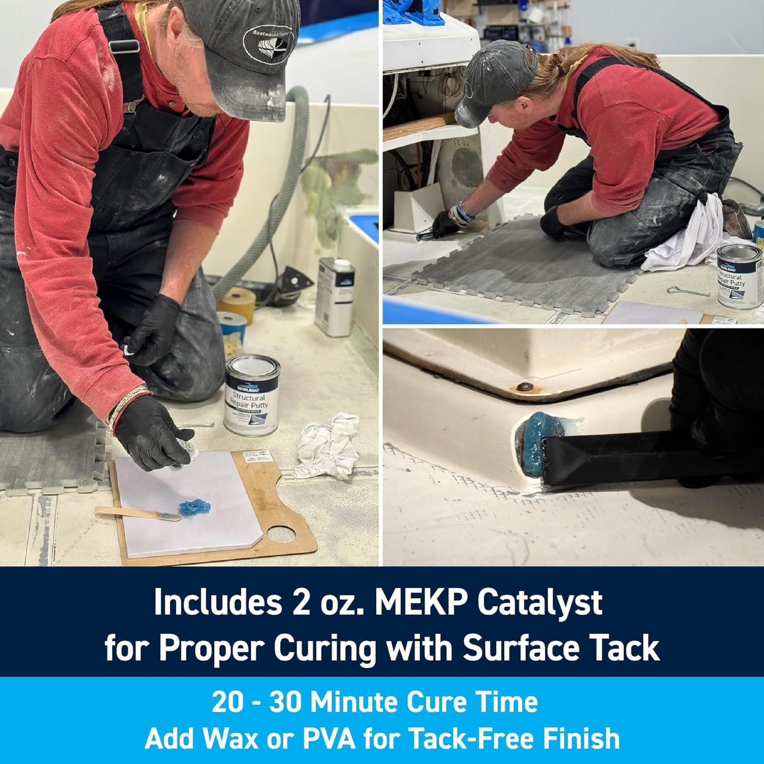 Versatile Fiber Reinforced Putty – 32oz for Marine, Auto, and Home Repair Needs