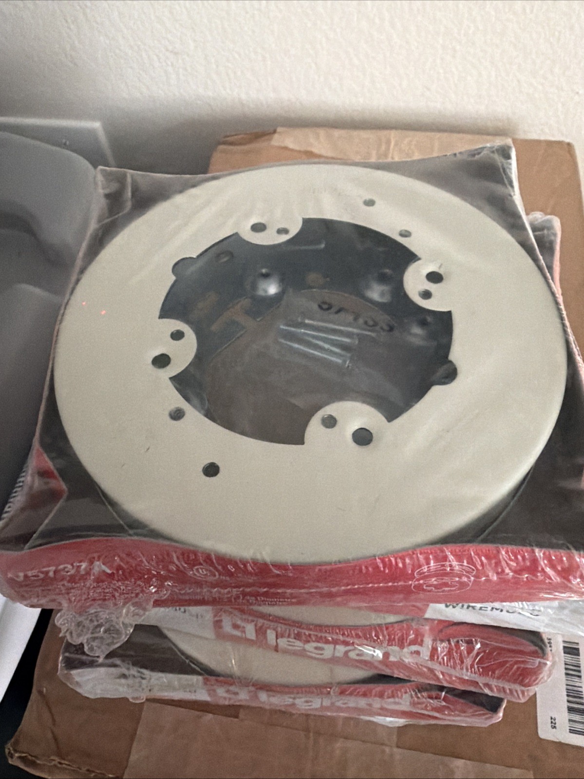 Lot-6 V5737A Ivory Round Extension Box, Open Base, 5-1/2″Diameter