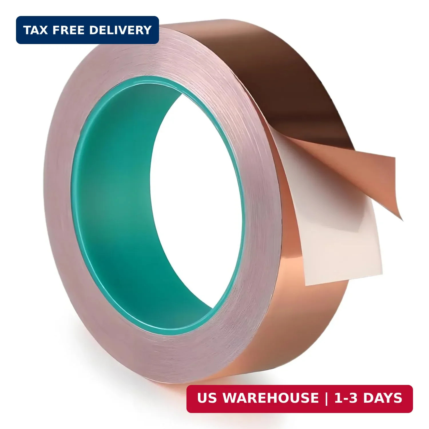Copper Tape 1Inch x 50 Feet Double Conductive Metal Foil Adhesive Tape for EMI/R
