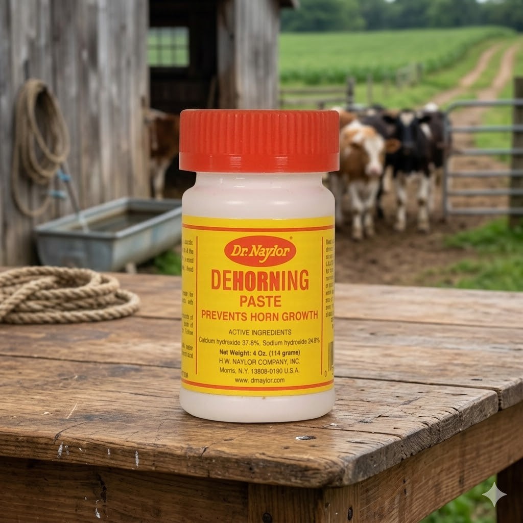Dr. Naylor Dehorning Paste Prevents Horns Growth Cattle Goat Sheep 4 oz. 2-Pack