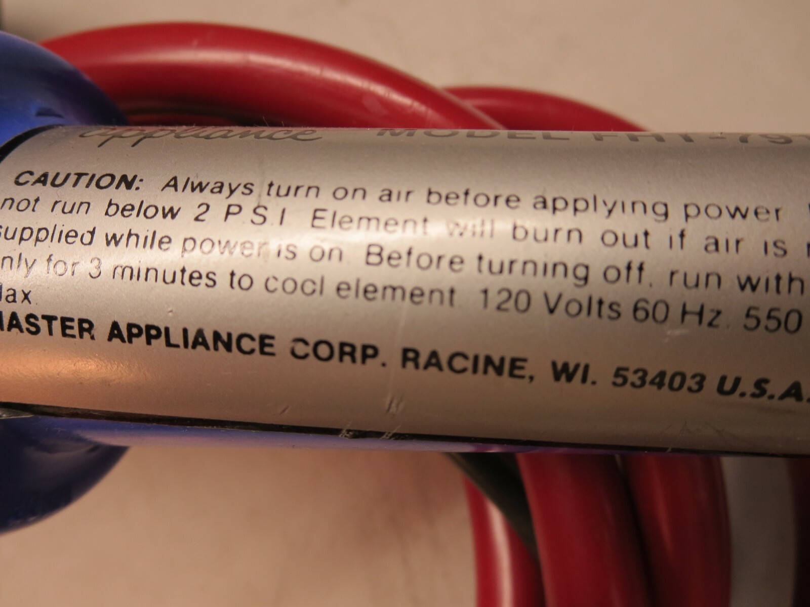 Master Appliance, FHT-791, UltraTorch, 120 V, 60 HZ, 550 W, W/Valve-Gauge Assy.