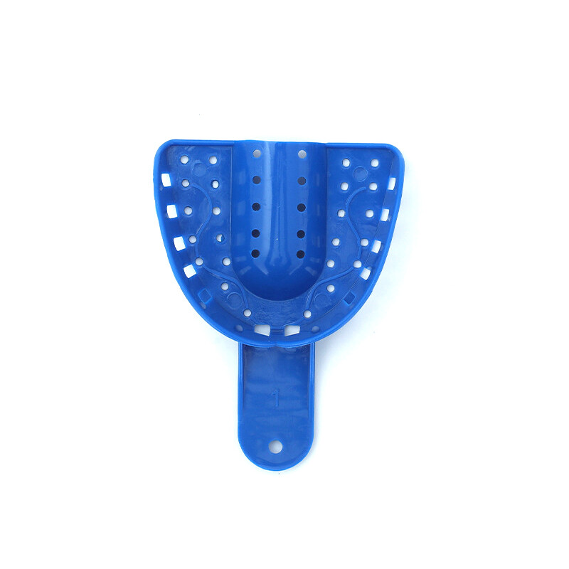 2Pcs Dental Plastic Impression Tray Denture Materials Dental Tray Upper+Lower