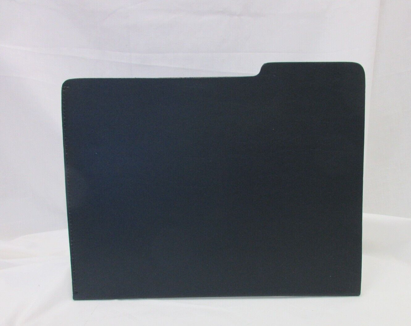 Leather File Folder by Graphic Image Letter Size Made in America Navy w Tan