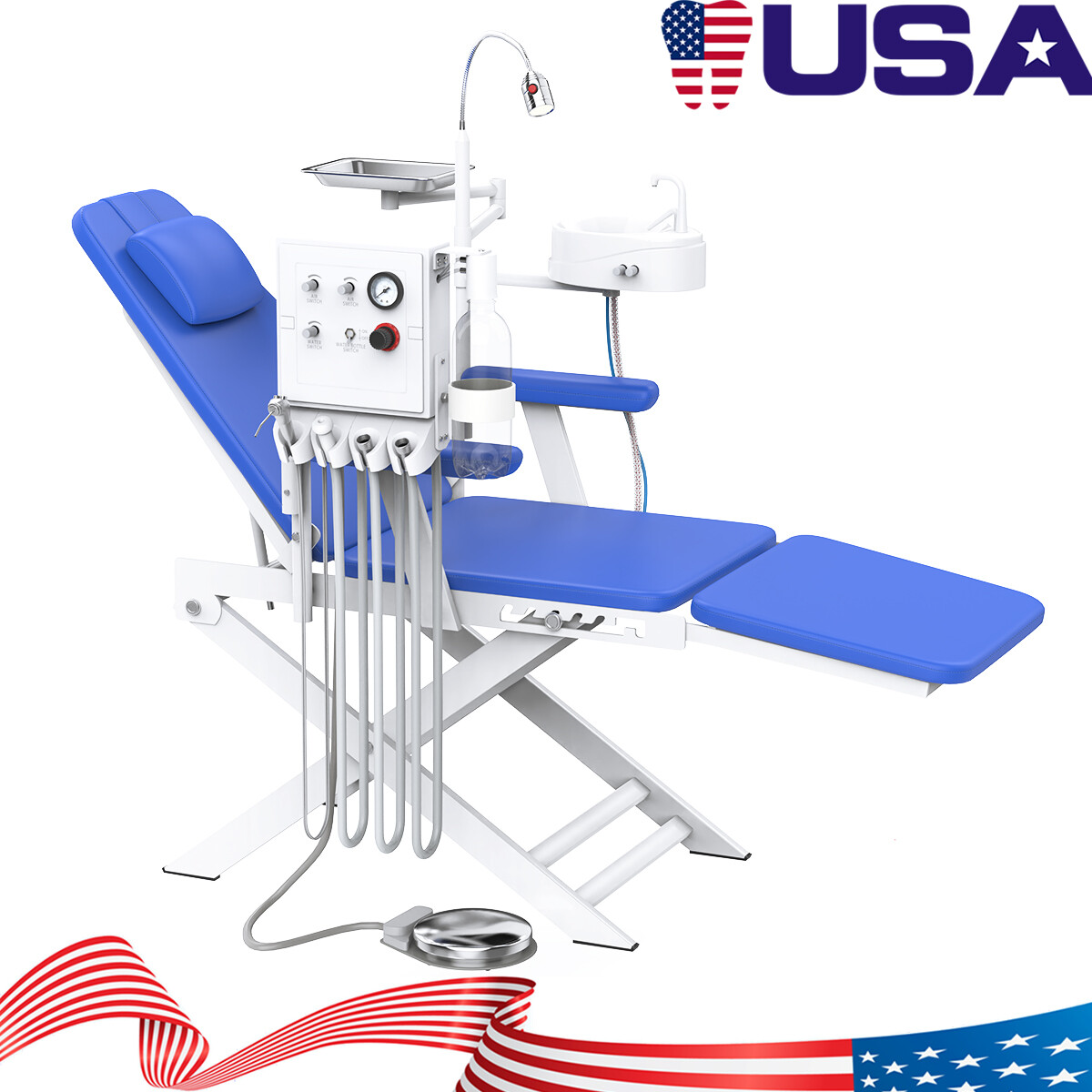 portátil Dental unidad móvil de entrega de succión compresor de aire 4Hole/Silla