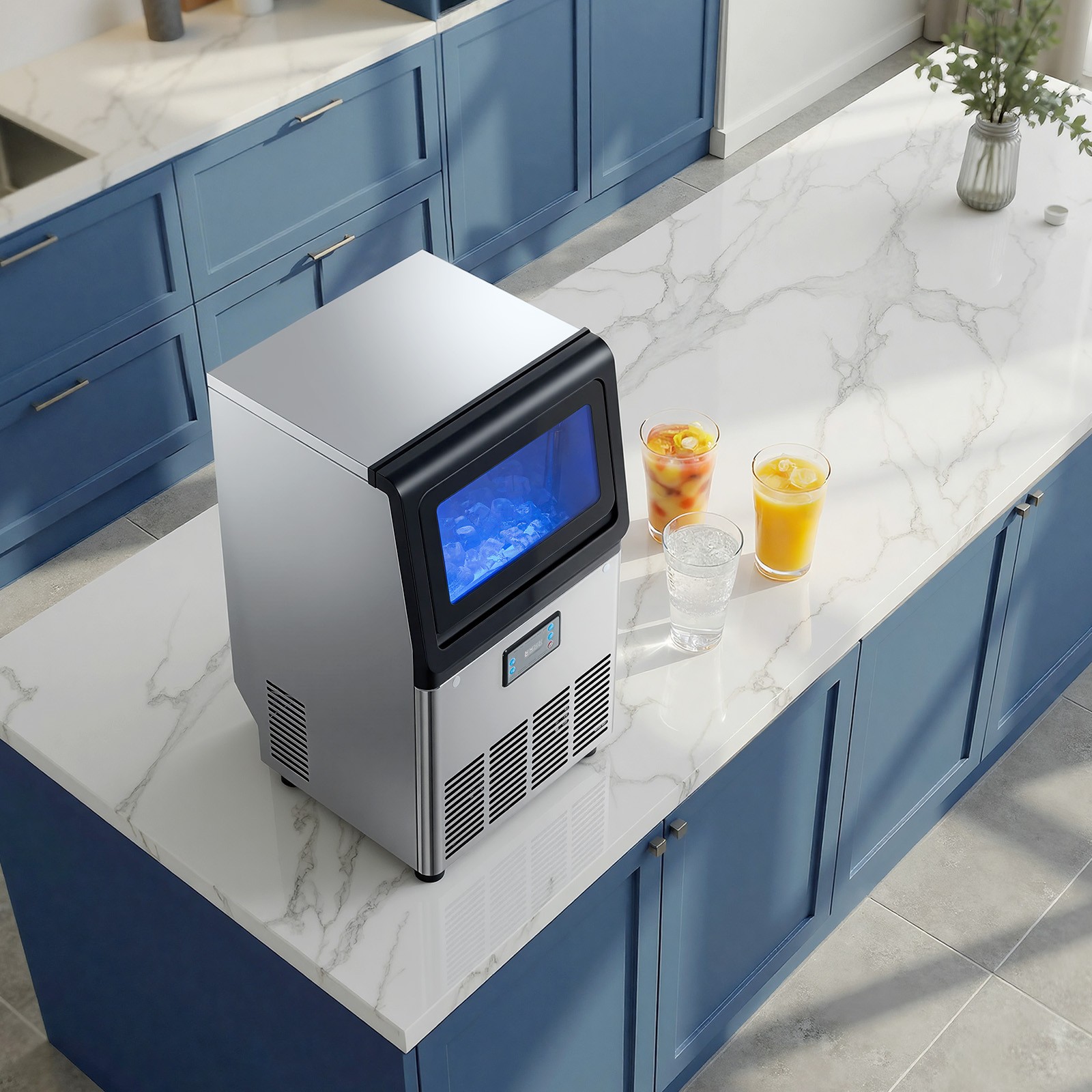 Uimoso 90/120/130/150/265/440lbs/24h Commercial Ice Maker Ice Cube Machine