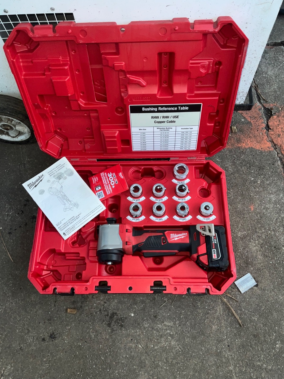Pelacables Milwaukee 2935-20, batería de 5,0 Ah, 8 bujes de cobre, RHW, RHH,