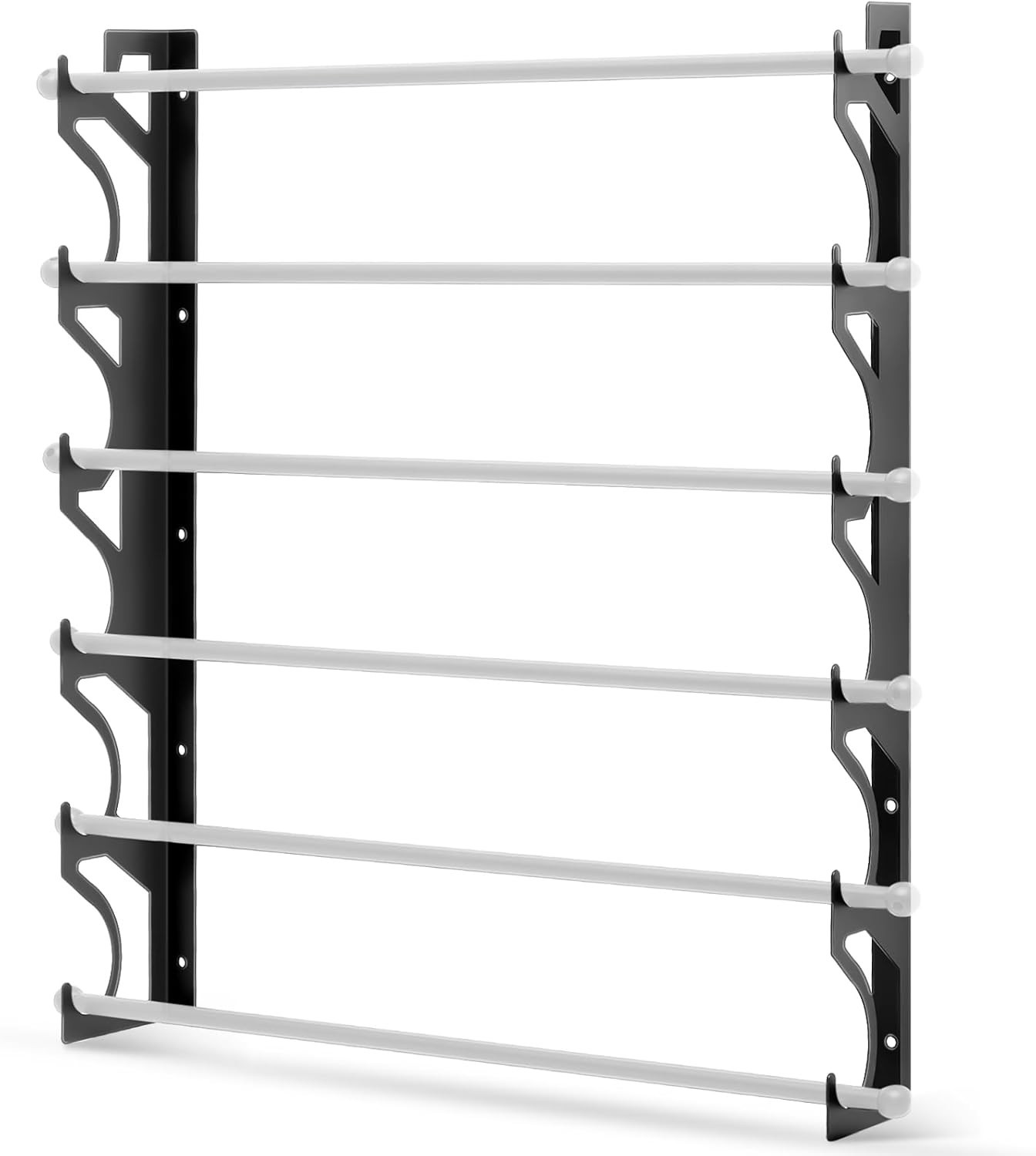 6 Roll Vinyl Roll Holder Adjustable Metal Vinyl Rack Wall Mount for Car Wrap Mat
