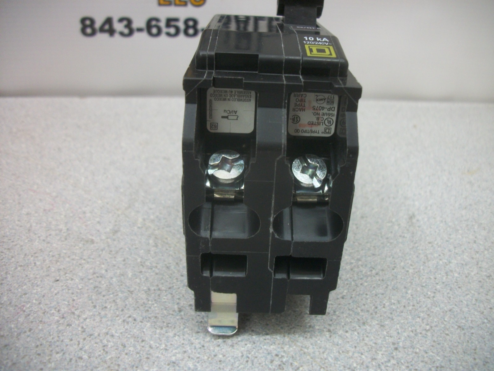 SQUARE D QO CIRCUIT BREAKER QO210 10AMP 240VOLT 2POLE NOB