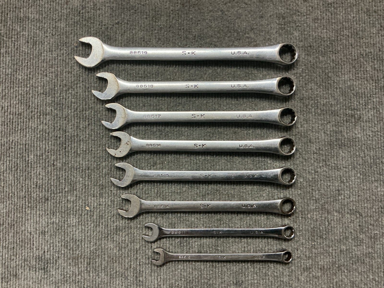 8pc SK Tools USA Metric Wrench Set