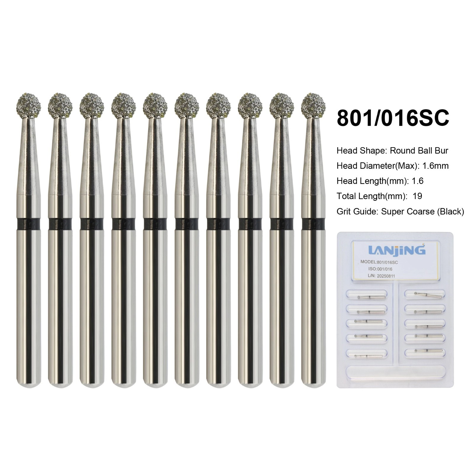 Dental Diamond Burs FG Round End Taper 856 850 Football 368/023 379 High Speed