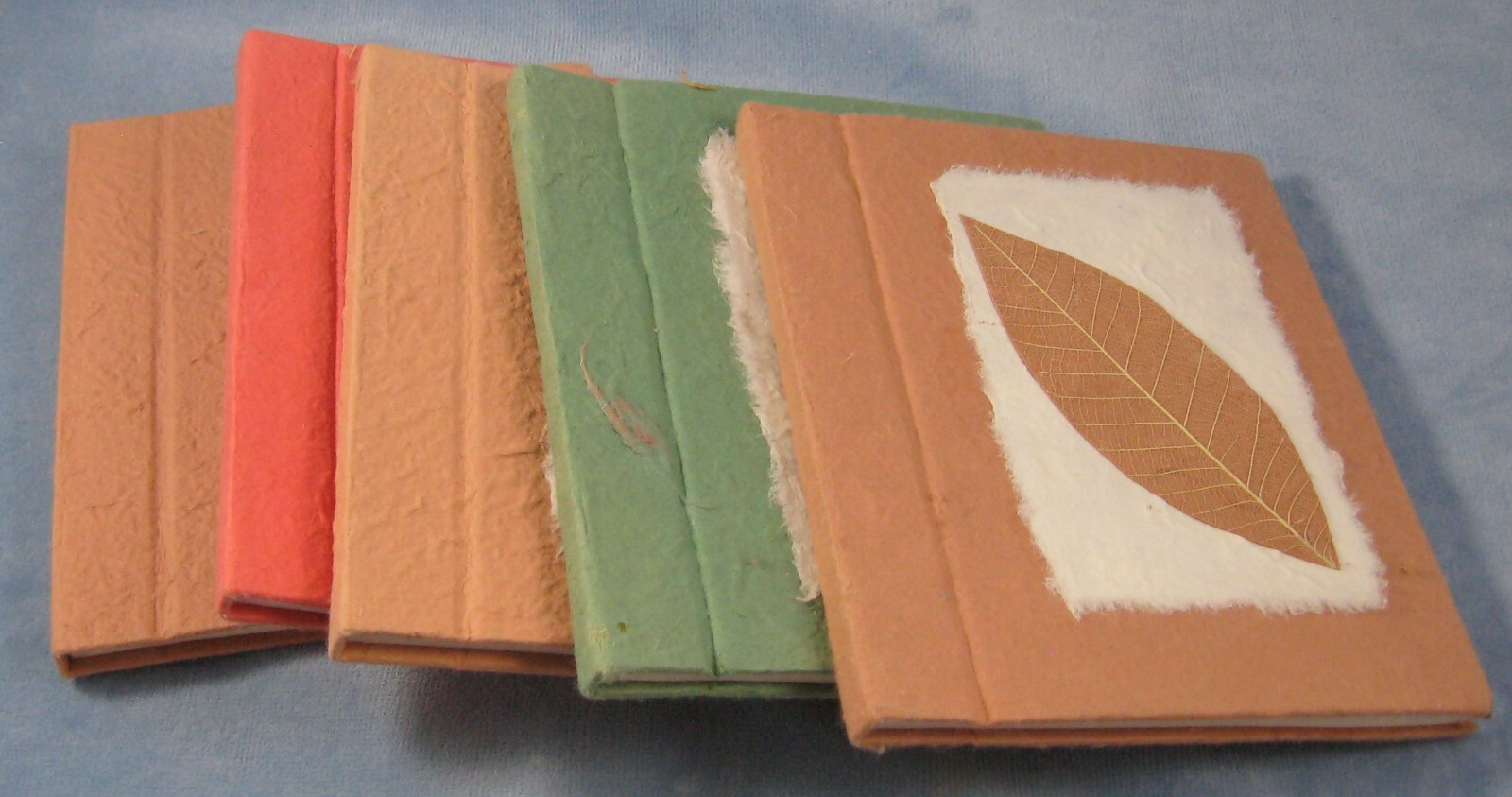 5 Handmade Natural Paper Blank Book-Journal-Diary-Notepad-Dream Book-Memo NOS