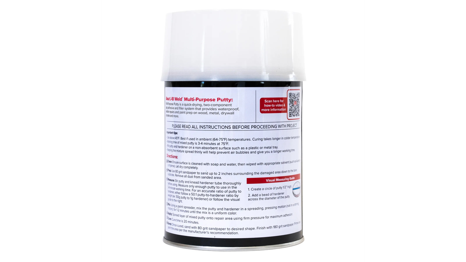 JB Weld Multi-Purpose Putty – Quart – Home Exterior & Interior (40052)