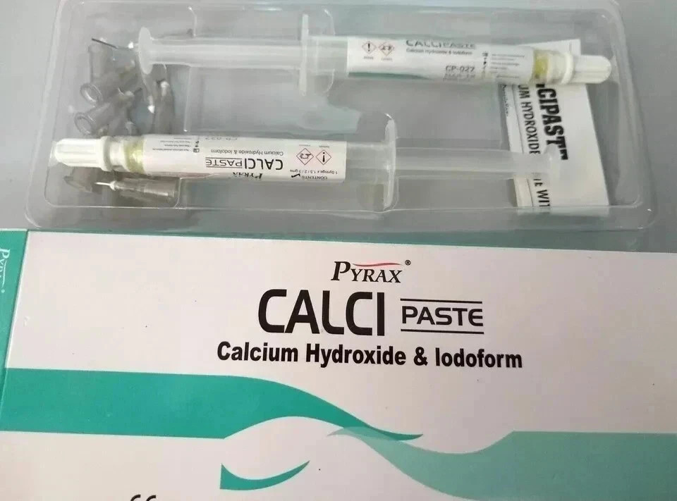 Hydroxide with Iodoform Paste 2 x 3gm Syr Pack Pyrax CALCI Paste Calcium FREE S