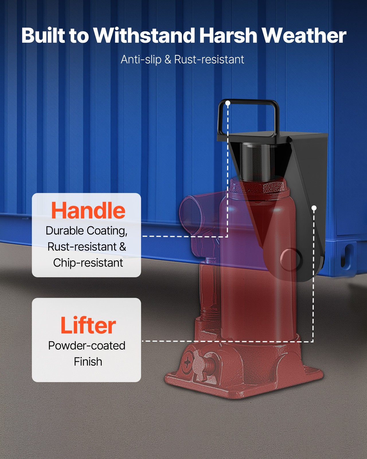 VEVOR 2-Pack Shipping Container Jack Lug with Handle Storage Leveler Booster