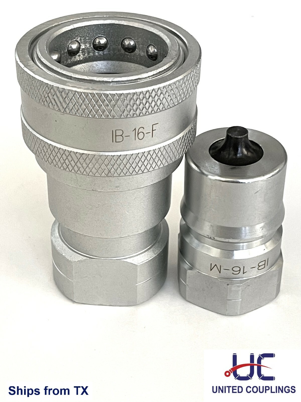 1″ NPT ISO 7241-1 Series “B” Quick Disconnect Hydraulic Couplings, Set of 10