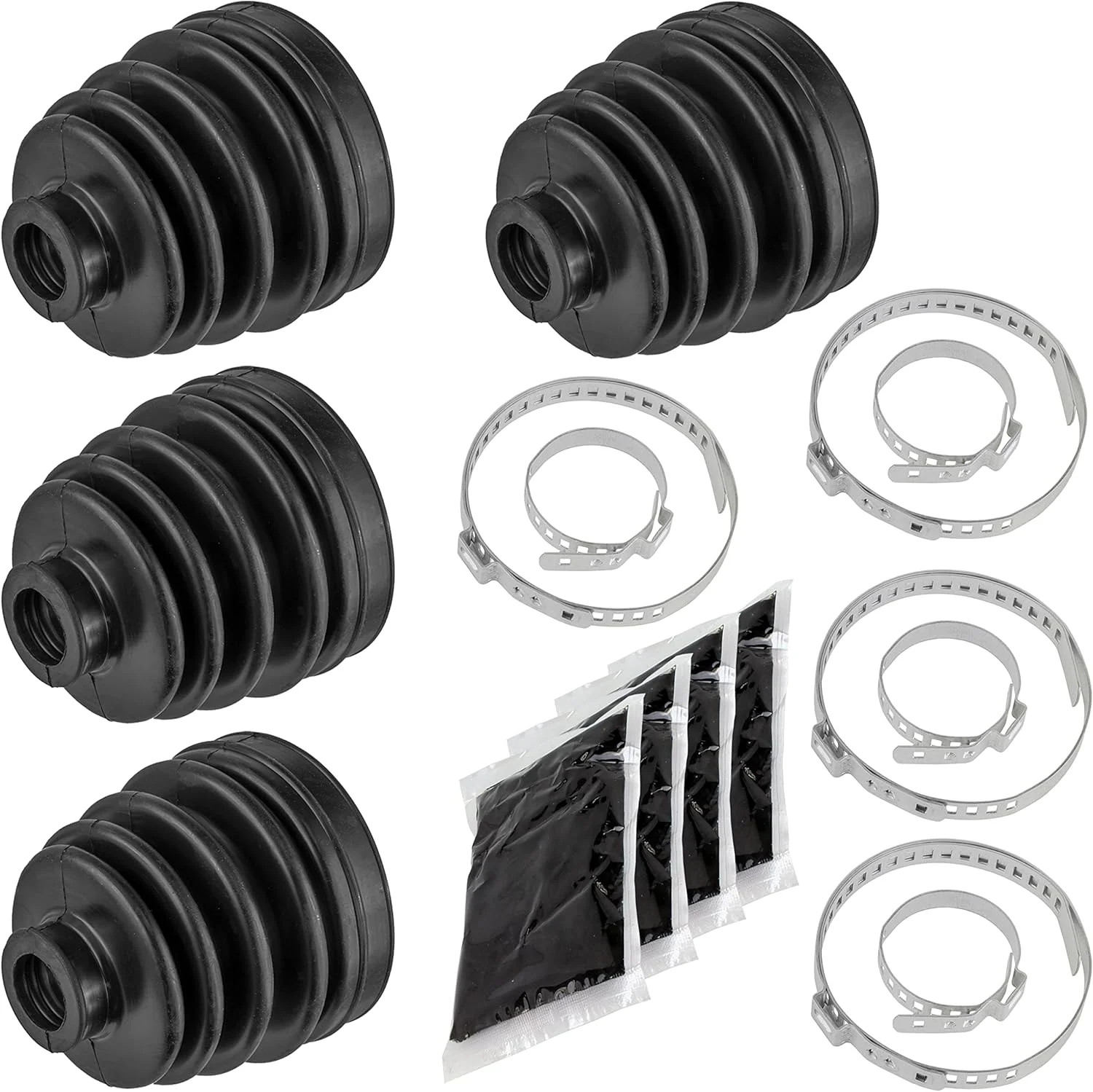 Caltric 2 Rear Axle Inner And Outer CV Boot Kits Compatible with Polaris…