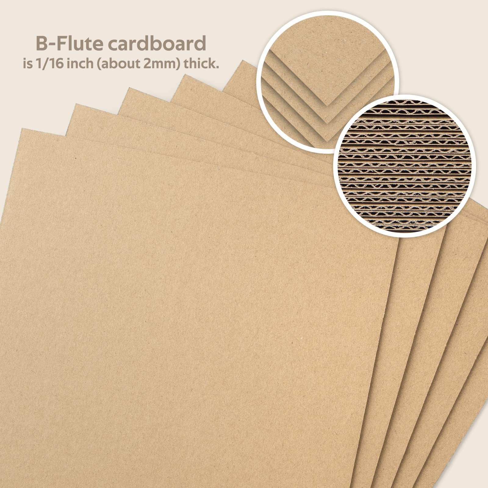 Corrugated Cardboard Sheet Flat Cardboard Pads Inserts Thick for Crafts Mailing