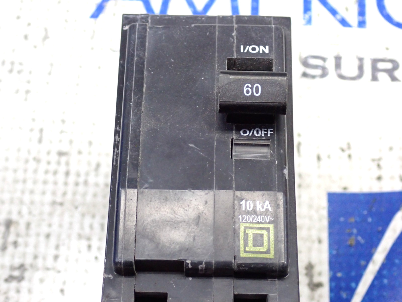 Square D QO260 2 Pole 60 Amp 120/240 Volt 10kA Type QO Plug On Circuit Breaker