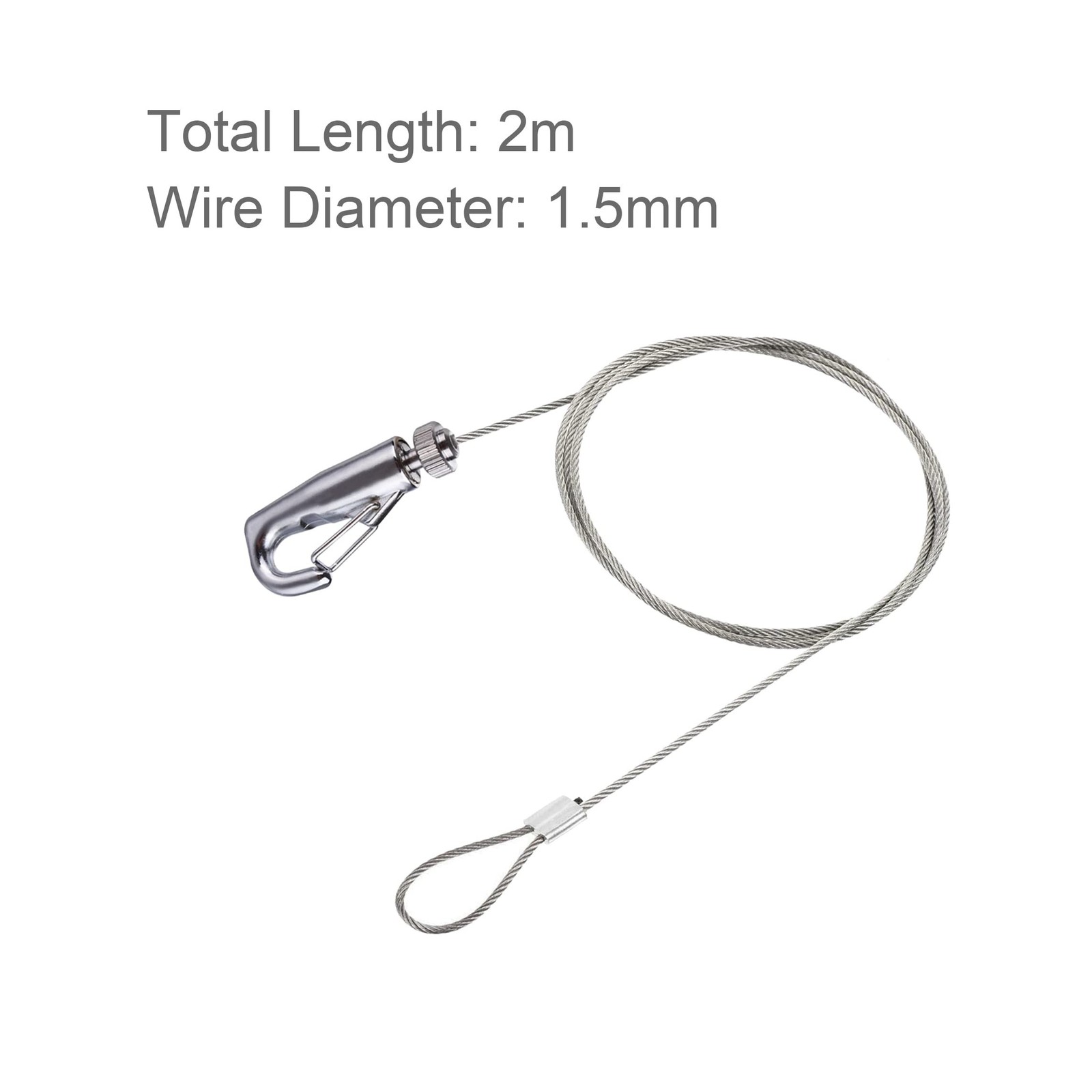 6 Pack Picture Rail Hooks and Wire Hanging System, 6.5 Ft Wire Cables, Adjust…