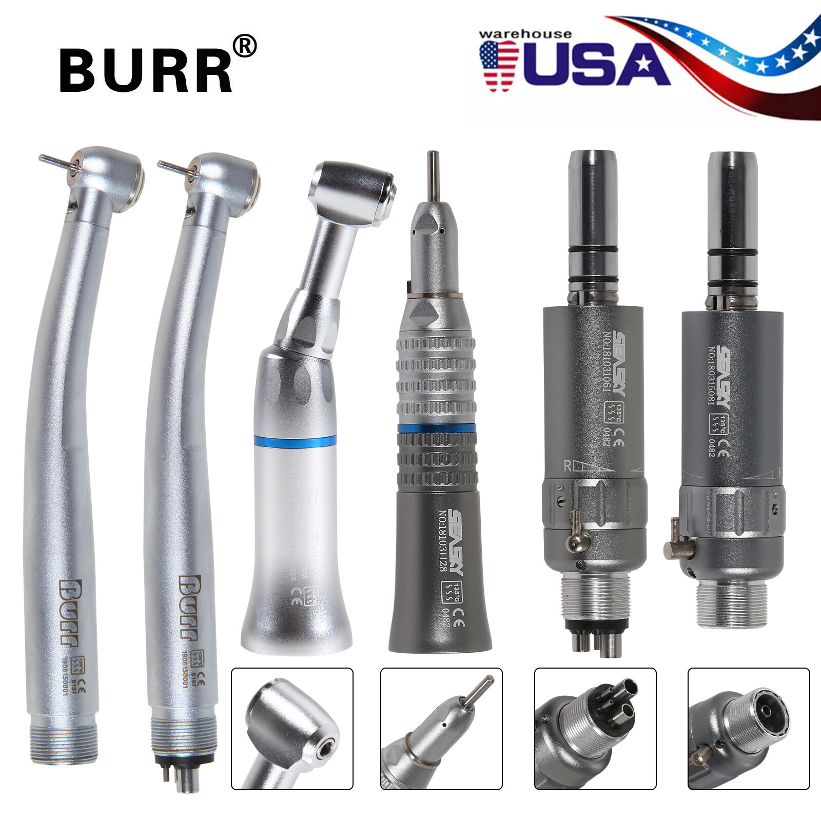 Dental E-generator LED High Speed/Slow Low Speed Handpiece 4Hole/2Hole