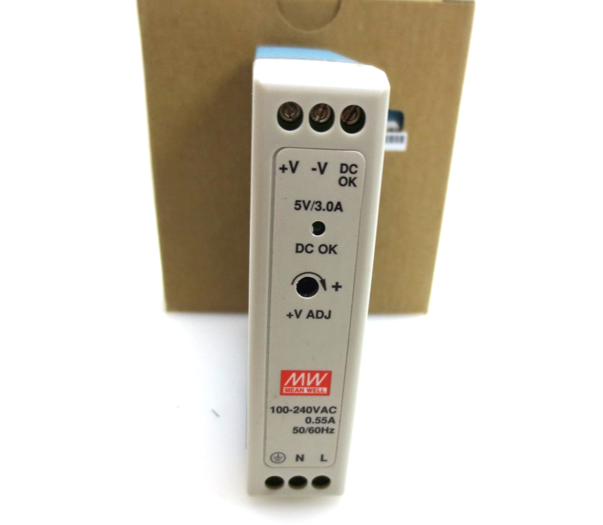 Mean Well MDR-20-5 100-240VAC Industrial DIN Rail 5V DC 3A Power Supply