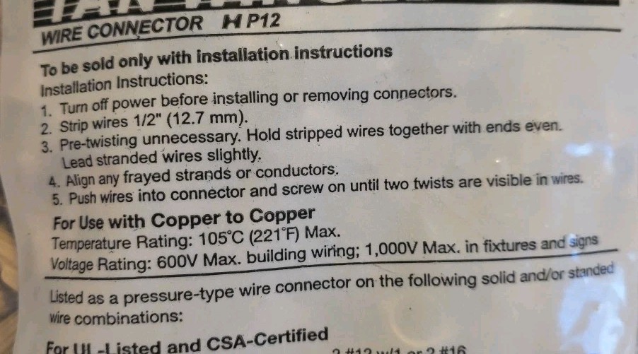 WP12-Tan Winged Wing Wire Connectors – Lot of 1000 (2 Bags of 500)