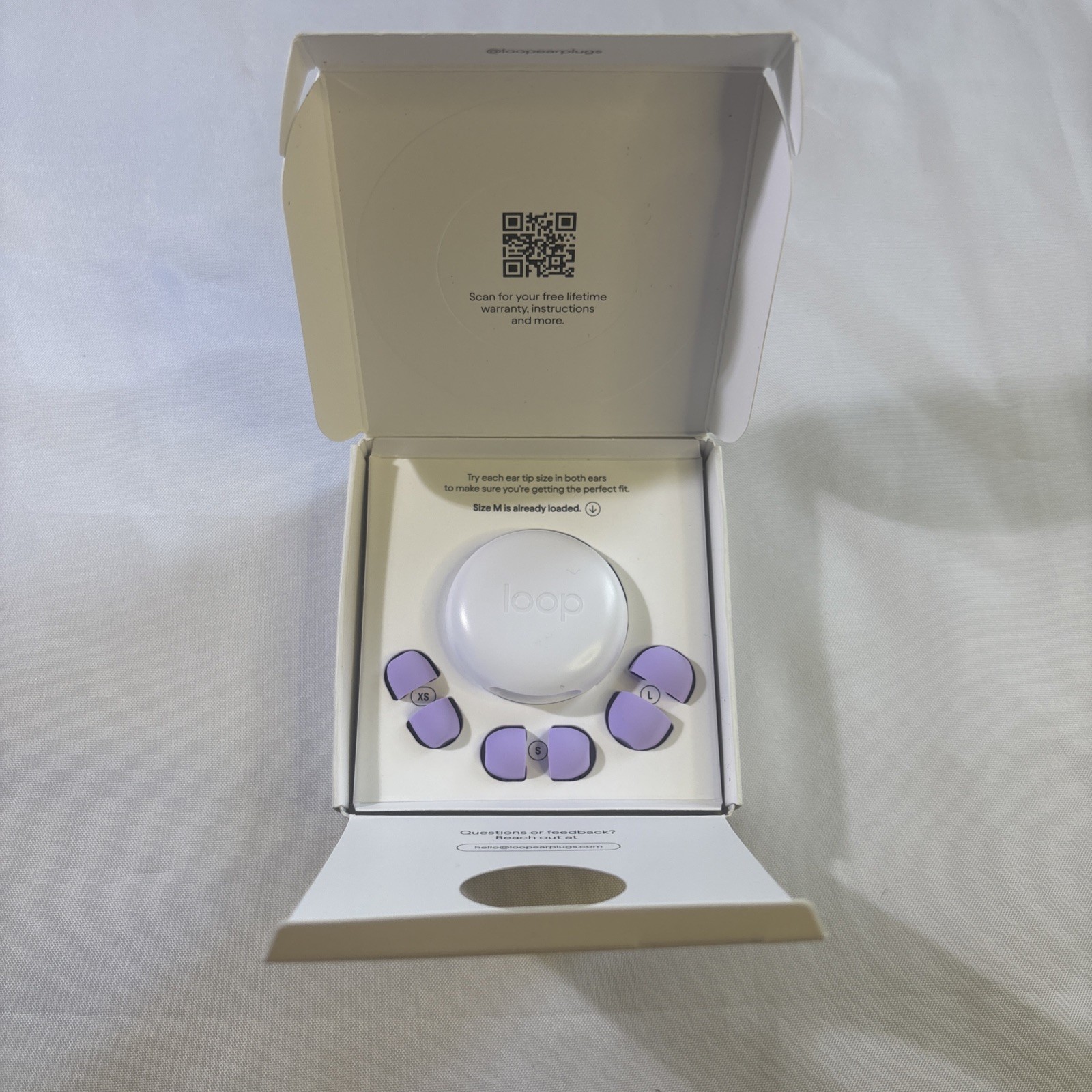Loop Quiet 2 Ear Plugs For Noise Reduction – 14dB – Color – Violet – Open Box