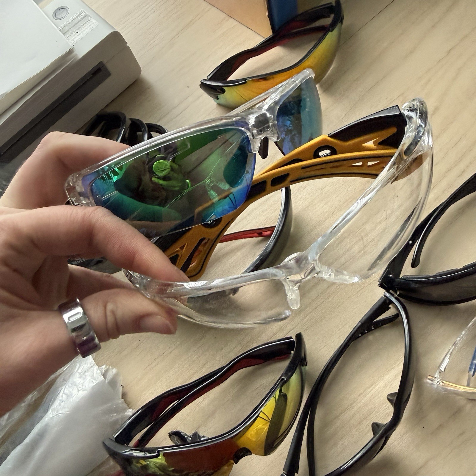 Lot of 17 Safety Glasses – Nemesis, Bollé, ORR Z87+, Sport Style – 5 New Sealed
