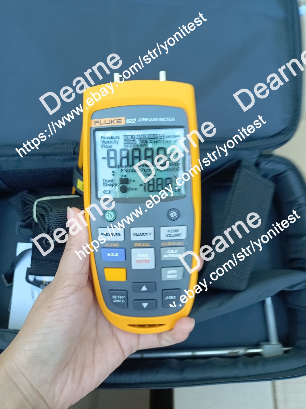 Fluke 922 Airflow Micromanometer with Bright Backlit Display/stock