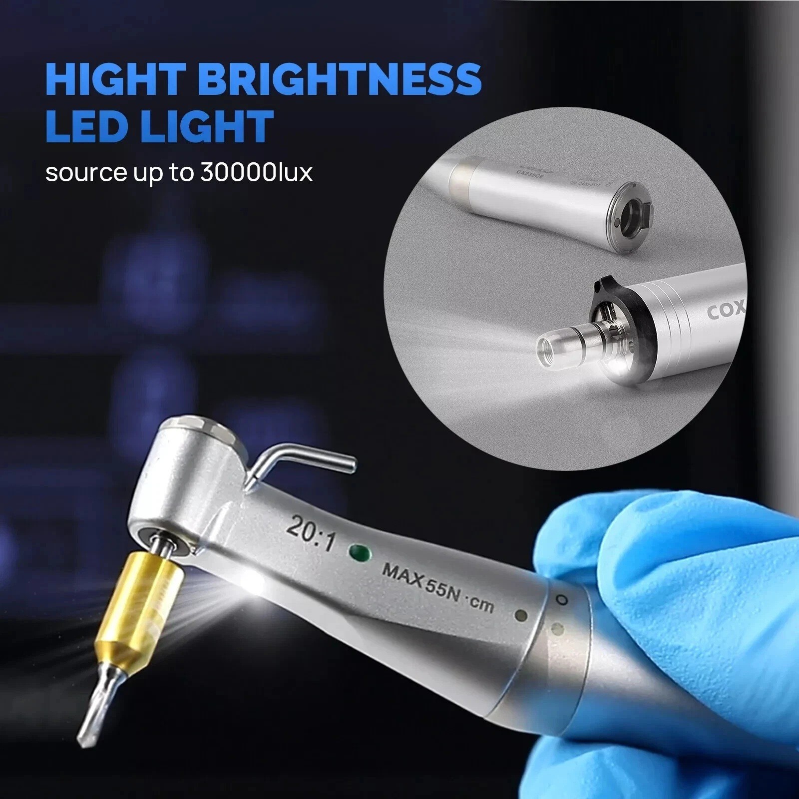 COXO C Sailor Pro Dental Surgical LED Implant Motor System 20:1 Contra Angle