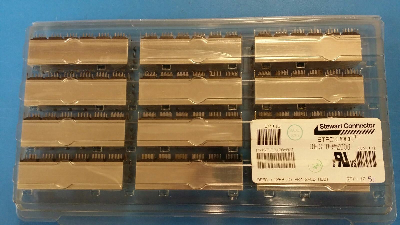 SS-73100-001 Connector Modular Stack Jack F 96 POS 2.54mm Terminal 12 Port