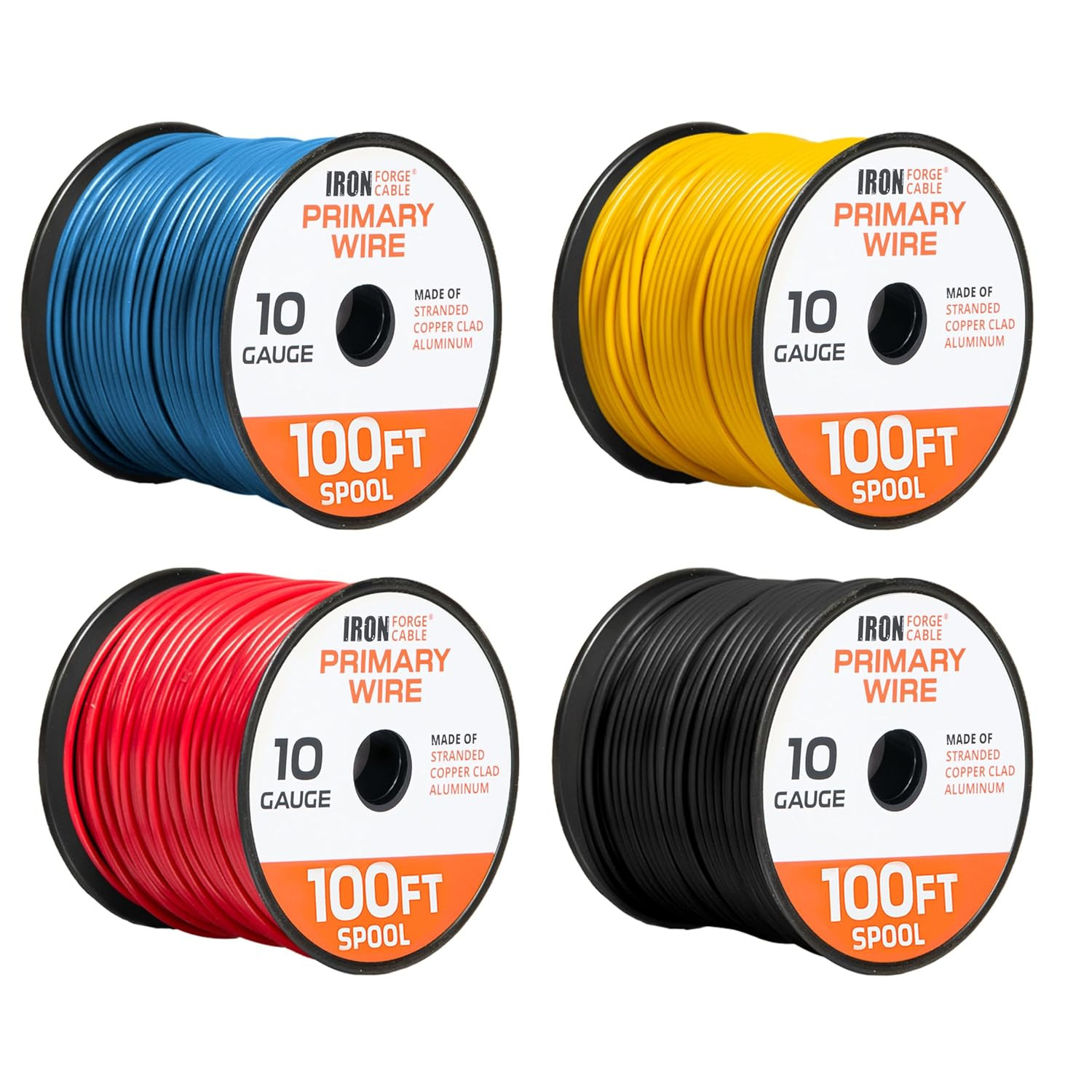 400 Ft 10 Gauge Primary Automotive Wire – 4 Roll Assortment