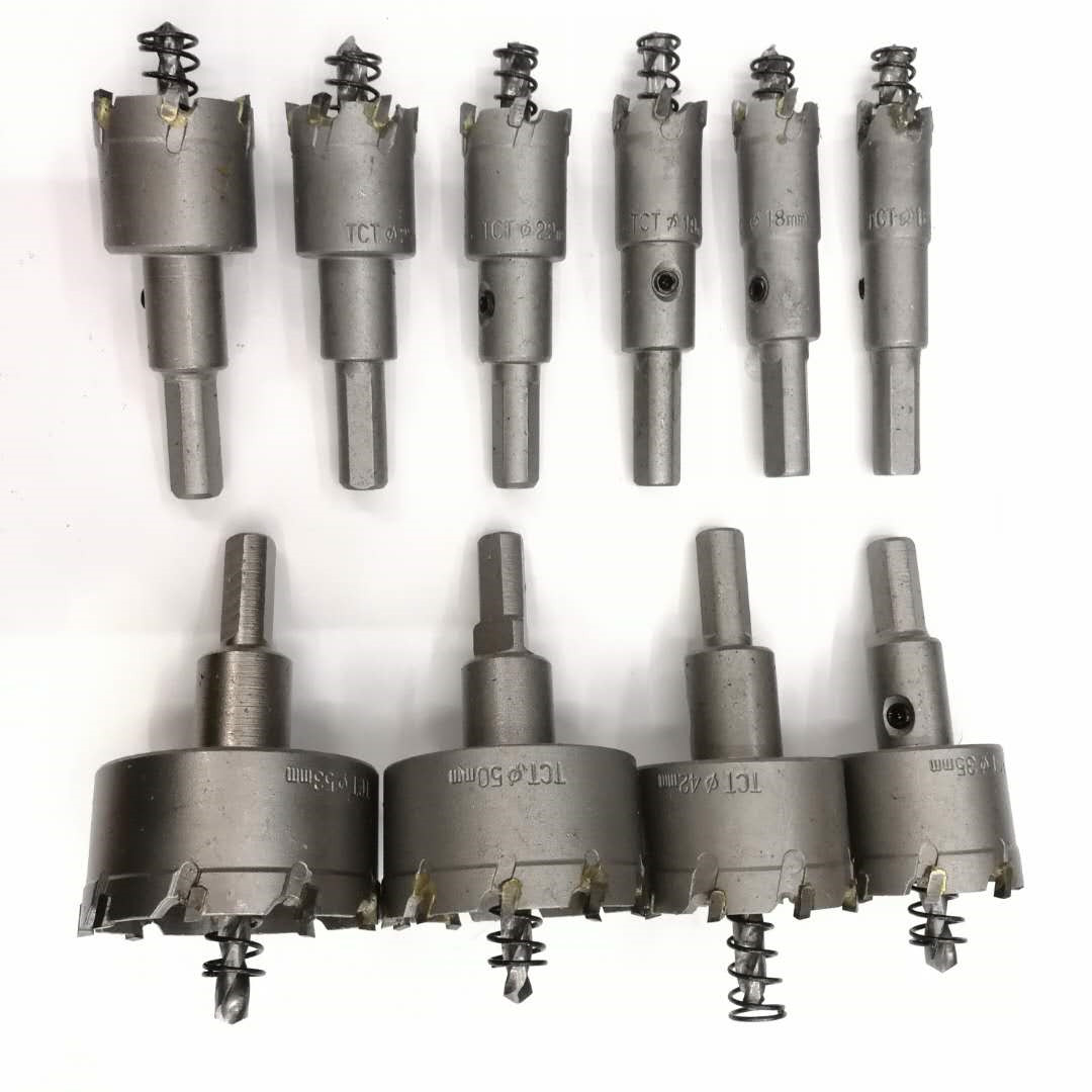 Carbide Tip TCT Hole Saw Cutter Drill Bit Set For Steel Metal Alloy 16-53mm 10pc