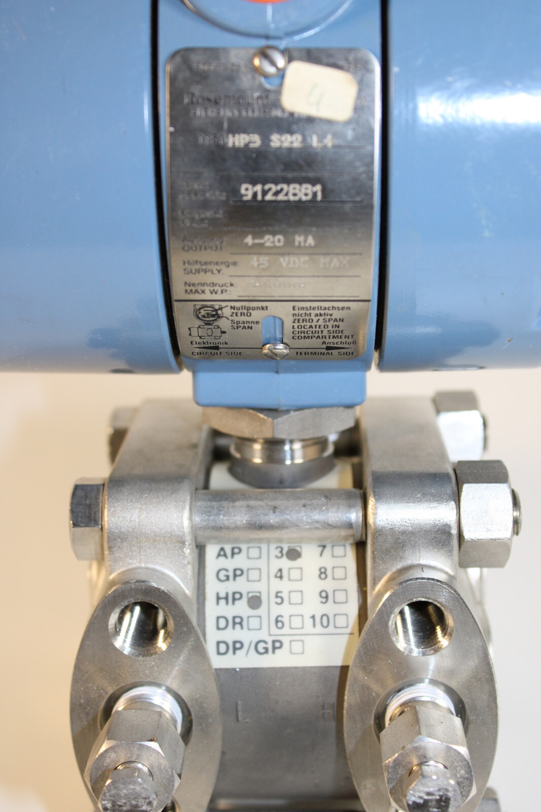 Rosemount 1151 HP3S22 L4 Pressure sensor NEW