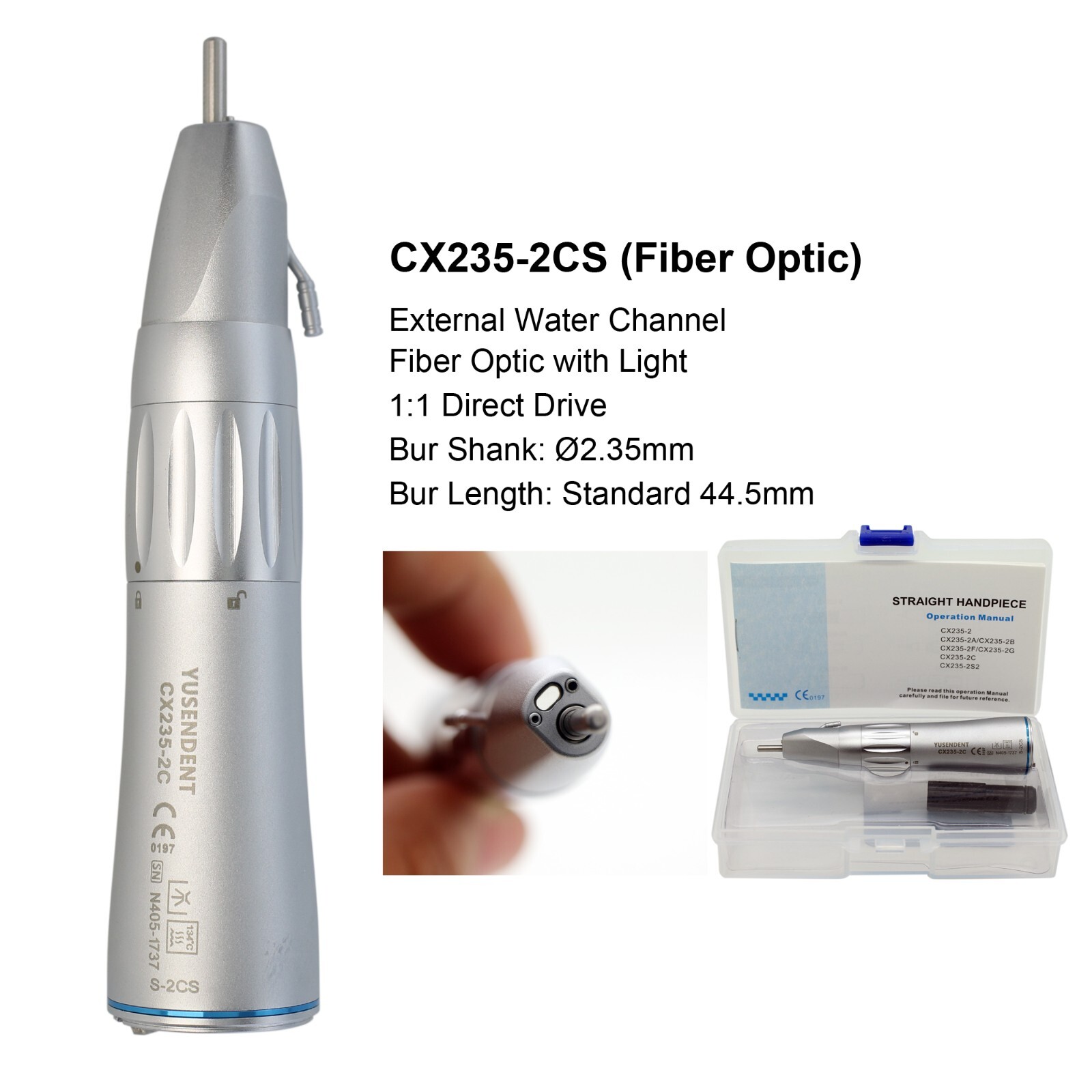 COXO Dental Surgical Straight Handpiece 20:1 Implant Contra Angle 1:1 20 Degree