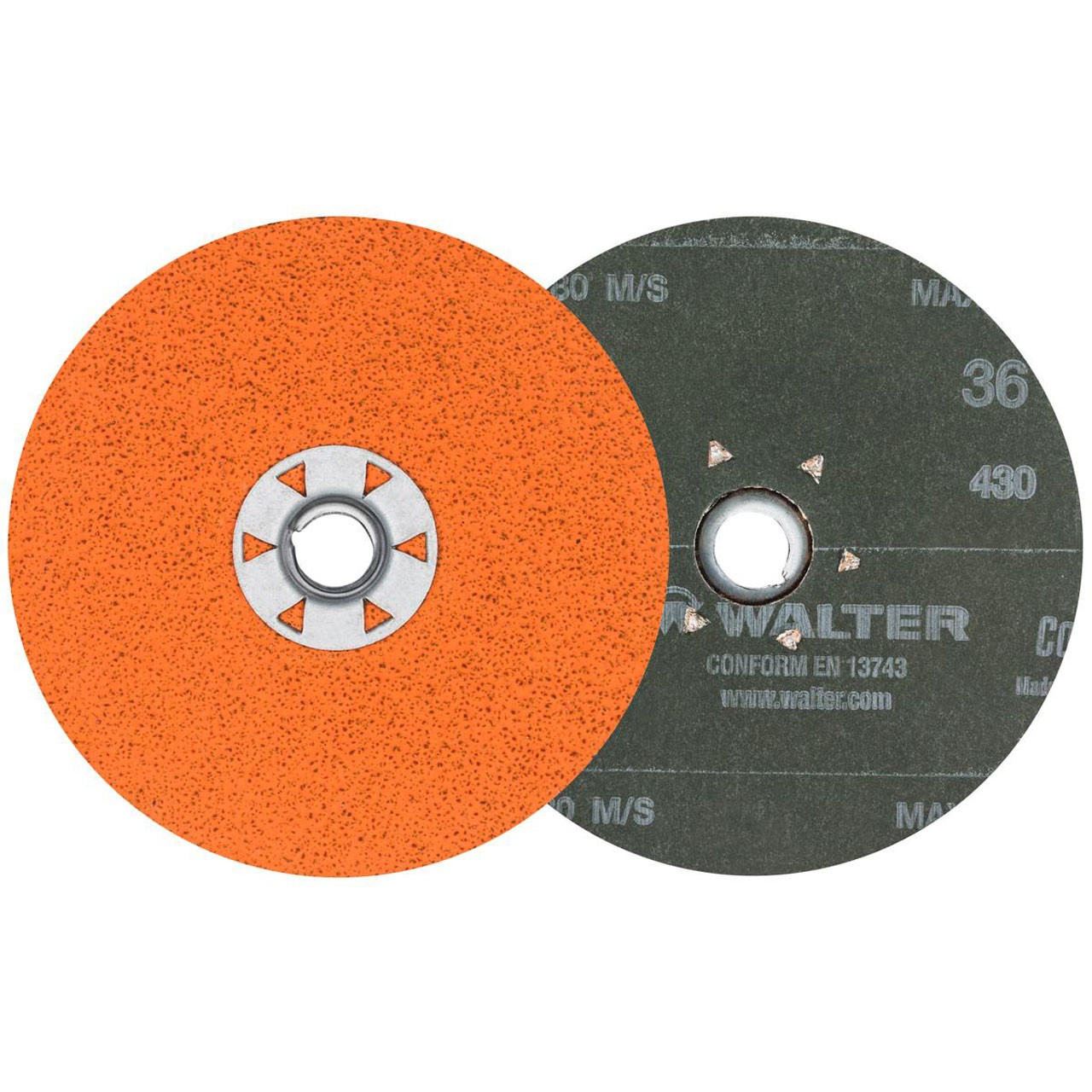 Walter 15X473 4-1/2×5/8-11 COOLCUT XX Quick-Change Sanding Discs 36 Grit 25 pack