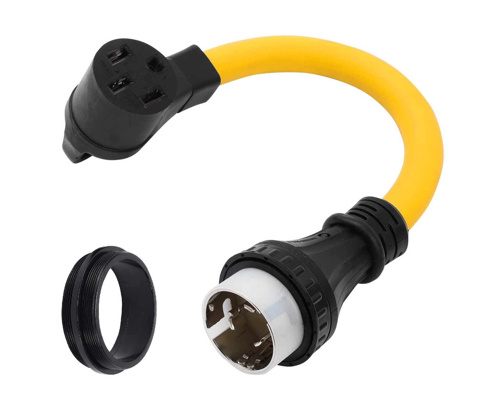 ONETAK NEMA SS2-50P to 14-50R 50 Amp Marine Shore Twist Lock Power Cord Adapter