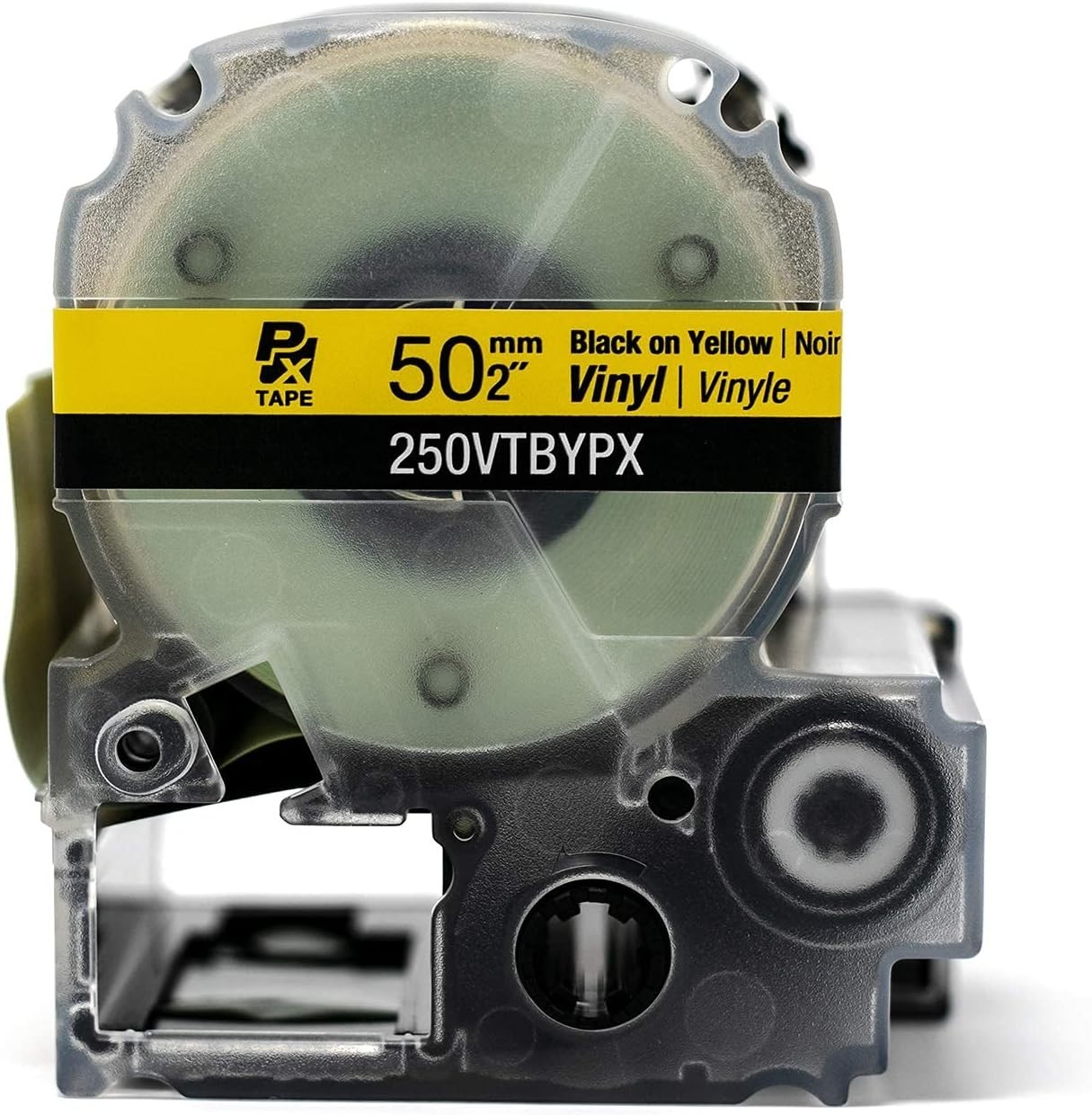 Epson LABELWORKS 250VTBYPX Black on Yellow 2″ (50mm) Vinyl Label Tape **5-PACK**