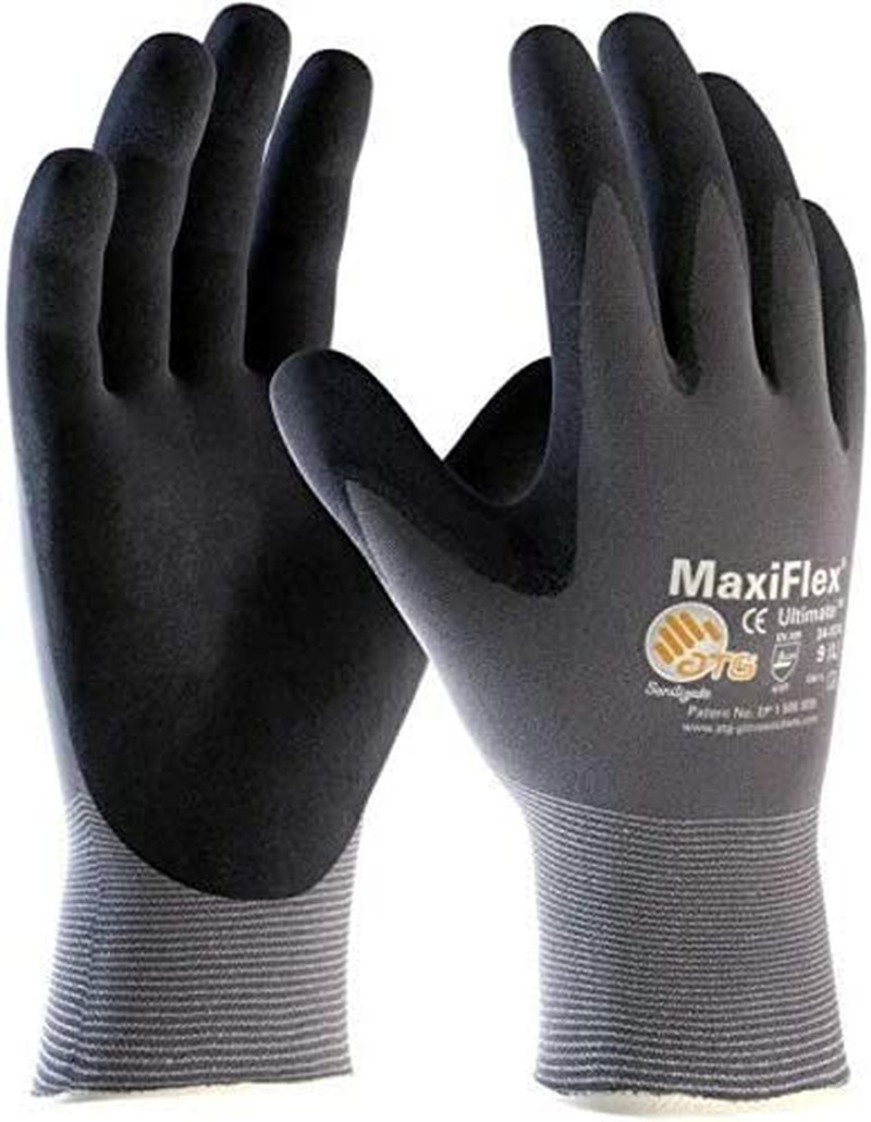 34-874 Gloves Nitrile Micro-Foam Grip Palm & Fingers – Excellent Grip and Abrasi