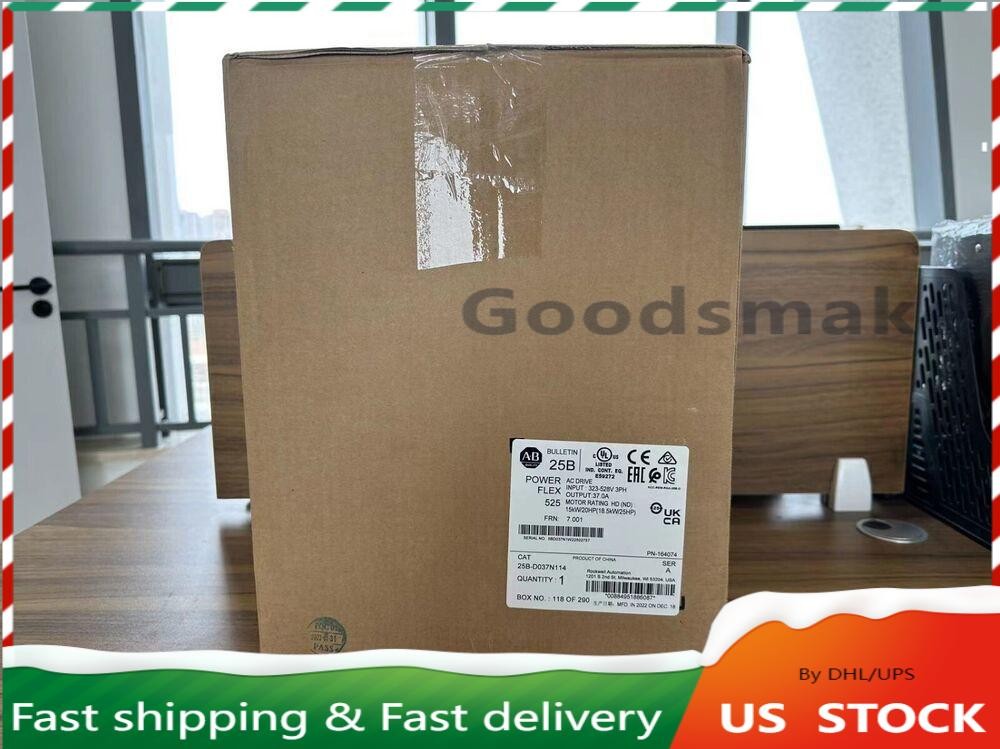 25B-D037N114 2022 SER A Allen Bradley PowerFlex 525 AC Drive Factory Sealed