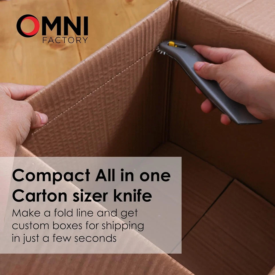 2 in 1 Carton Sizer Utility Knife Blade – Resize/Reduce Cardboard Shipping Boxes