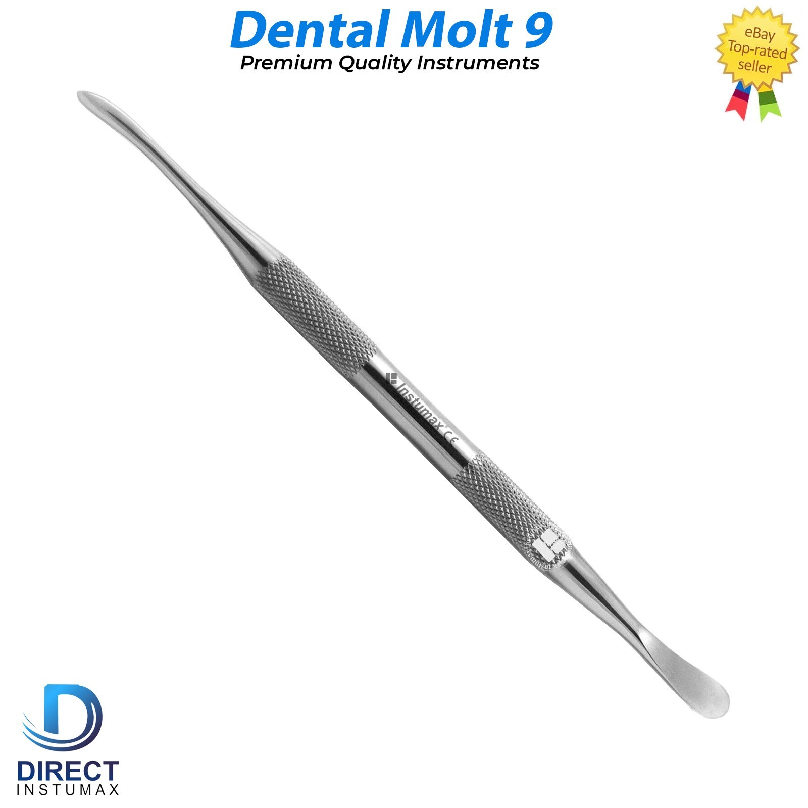 Dental Periosteal Elevator Molt # 9 Titanium Coated Double Ended German Gr