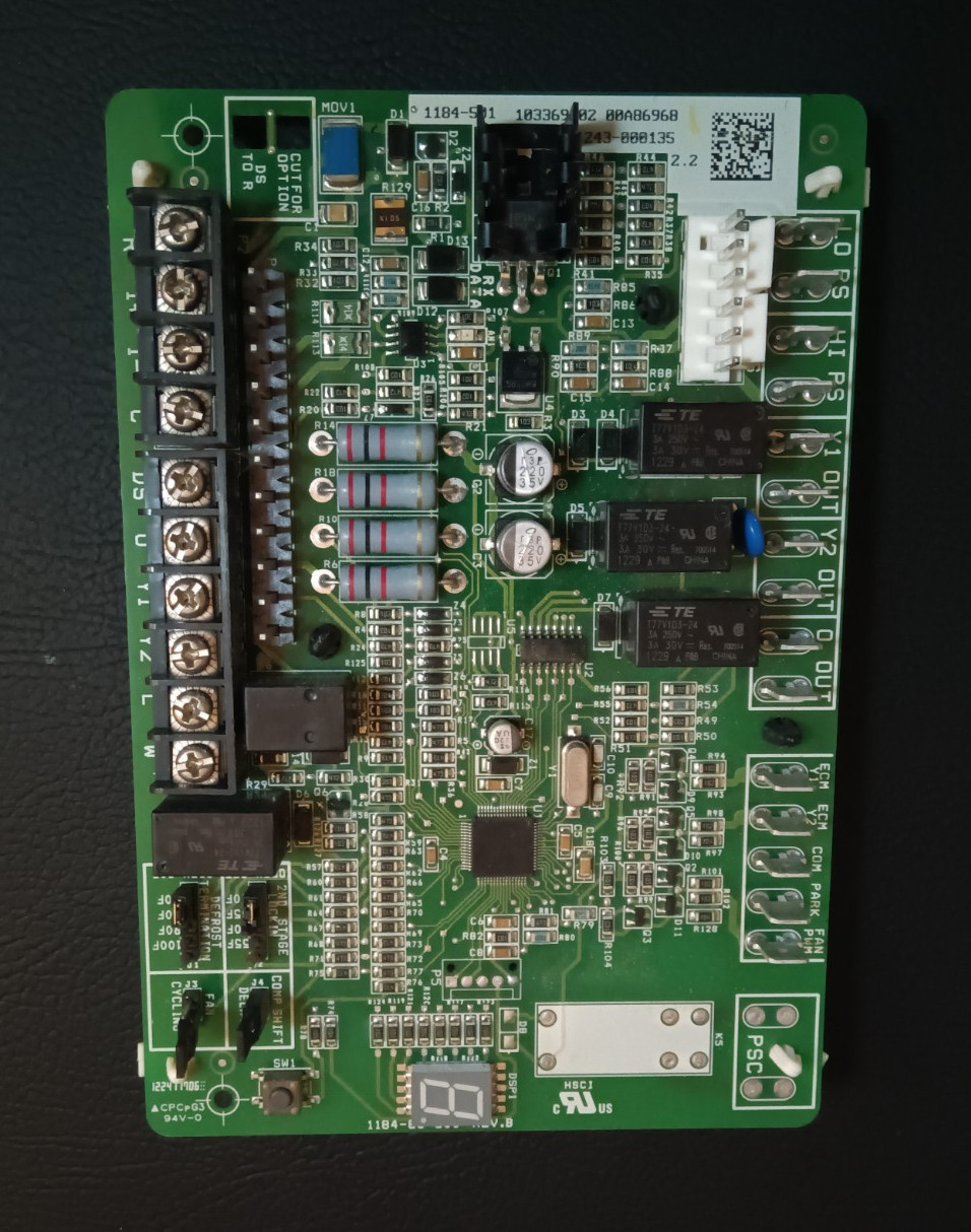 Lennox Heat Pump Control Board 103369-02 1184-501 1184-83-500