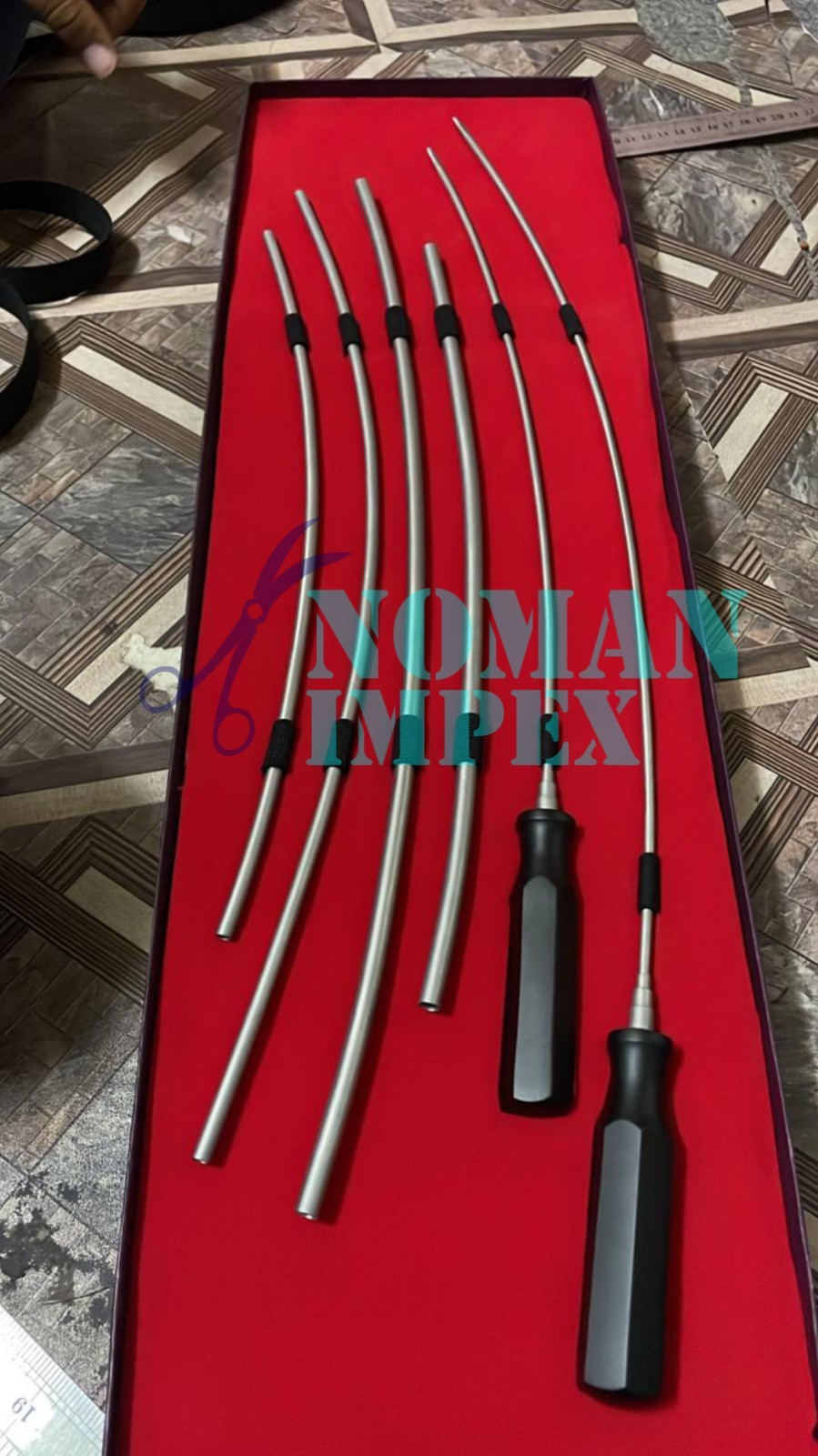 High Quality 6 and 8mm Kit 50cm/65cm Slight Curve Sheaths Vascular Tunneler