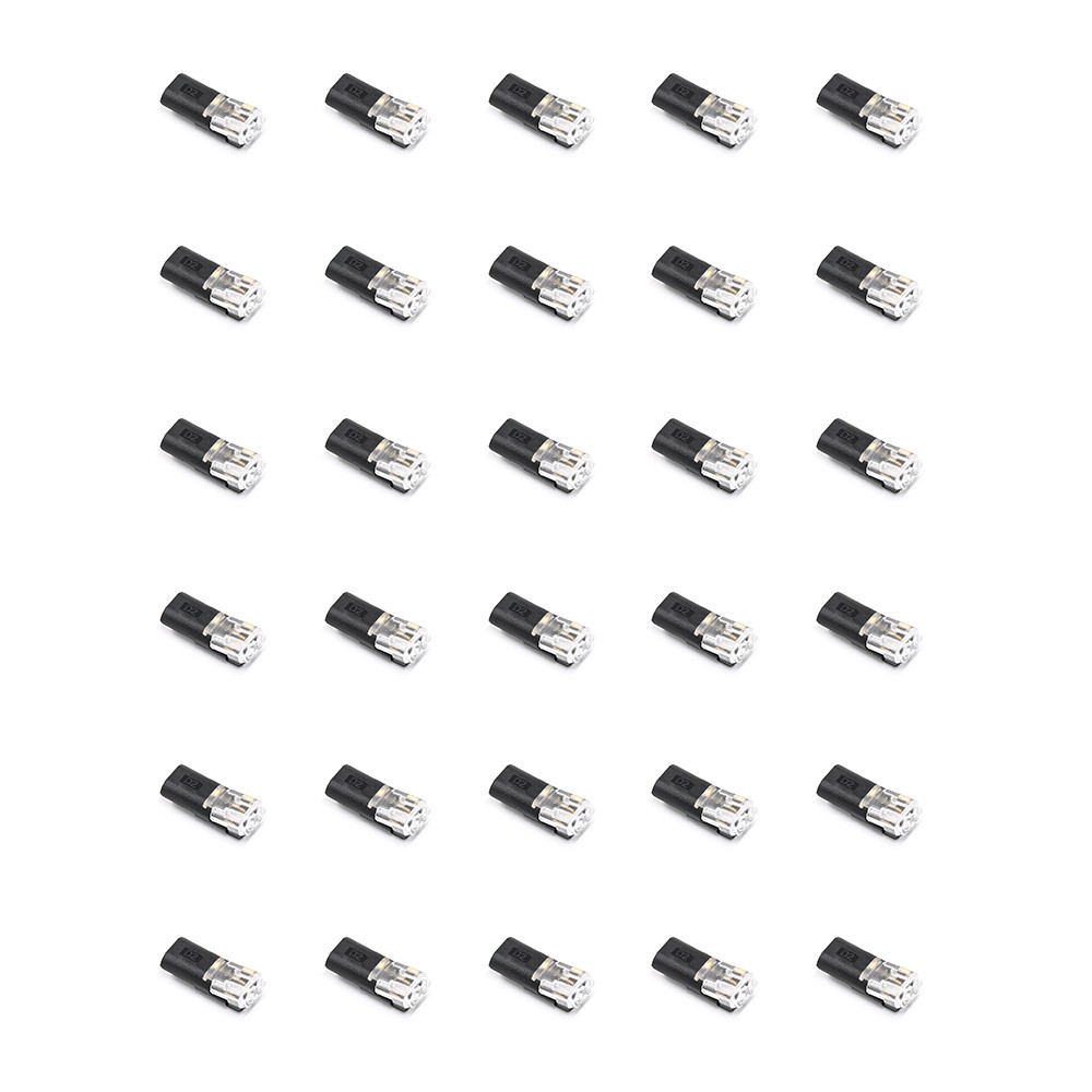 30Pcs Double-Wire Plug-in Connector, Cable Clamp with Locking Buckle, AWG 18-22