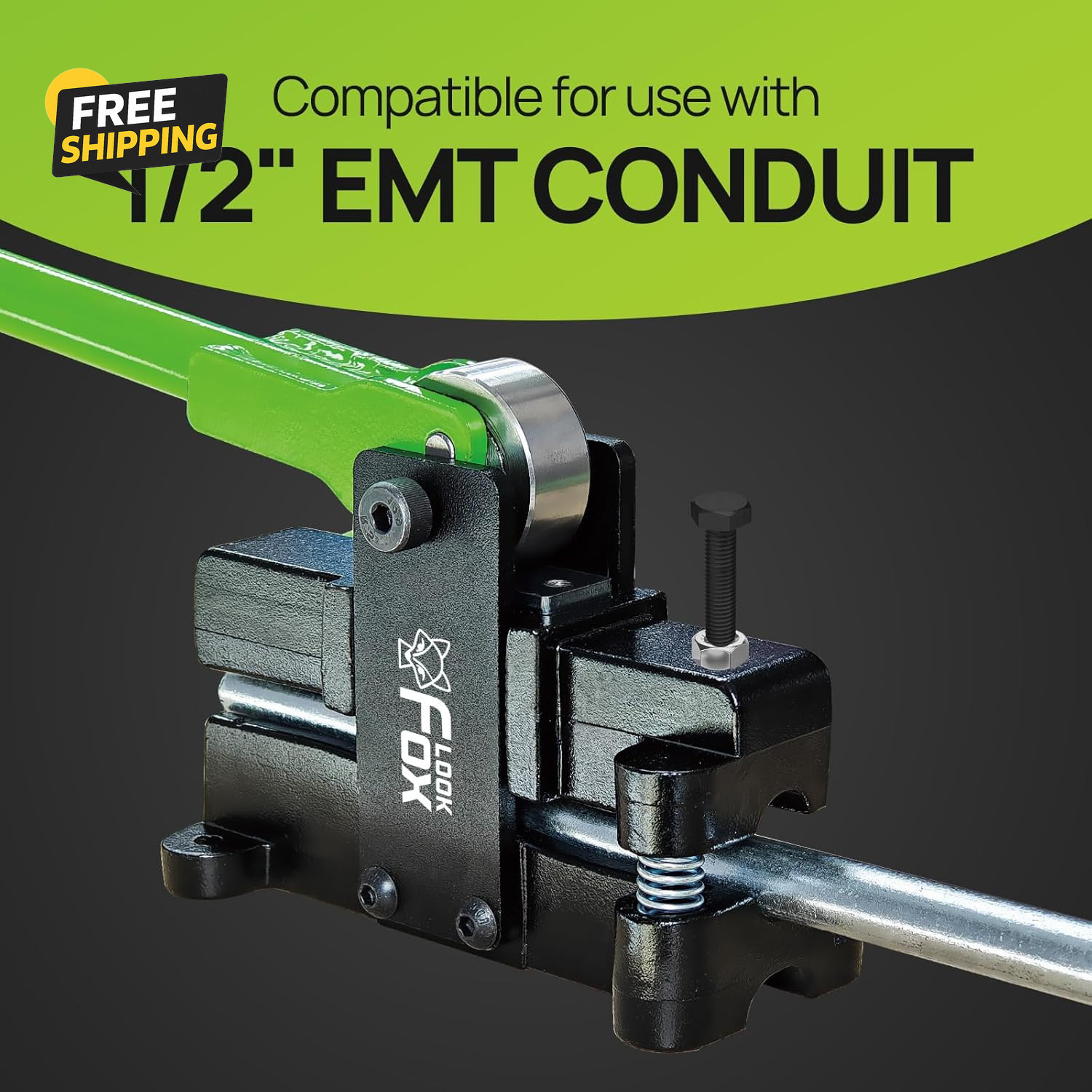 1/2 EMT Conduit Bender Adjustable Offset Electrical Pipe Bending Tool Green