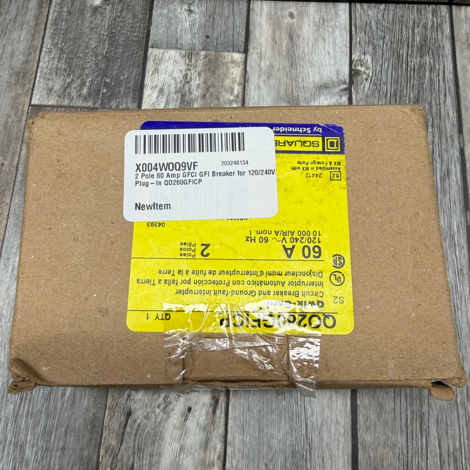 Schneider Square D QO 60-amp 2 Pole GFCI and Circuit Breaker Model #QO260GFICP
